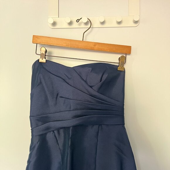 Small Navy Strapless Mermaid Bridesmaid or Prom - David's Bridal - Picture 9 of 10